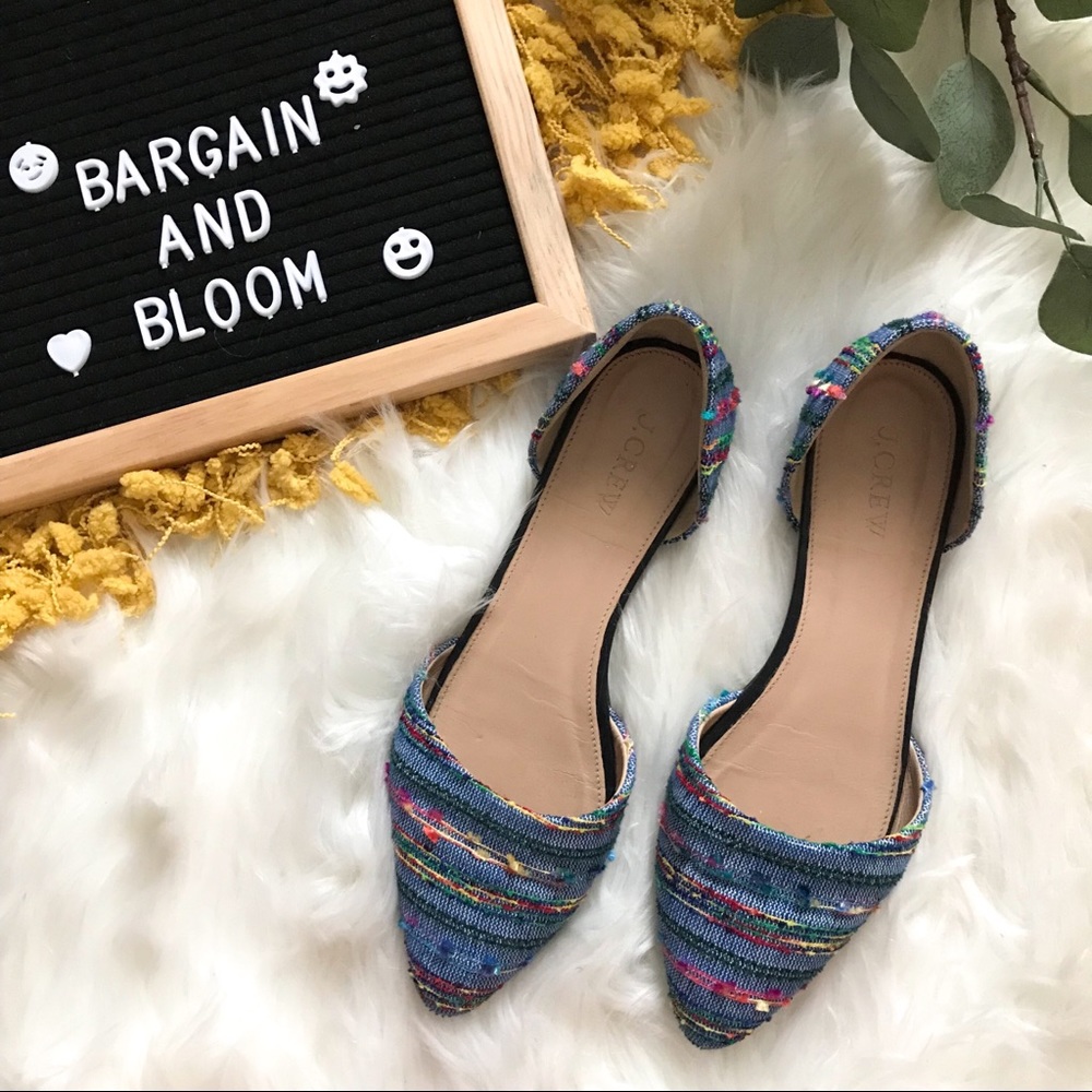 🌻HOST PICK🌻 J. Crew D’Orsay Multi Colored Flats